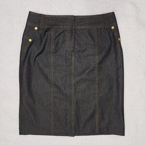 Denim Style Pencil/Staight skirt with Kick Pleat